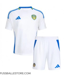 Günstige Leeds United Heimtrikotsatz Kinder 2024-25 Kurzarm (+ Kurze Hosen)